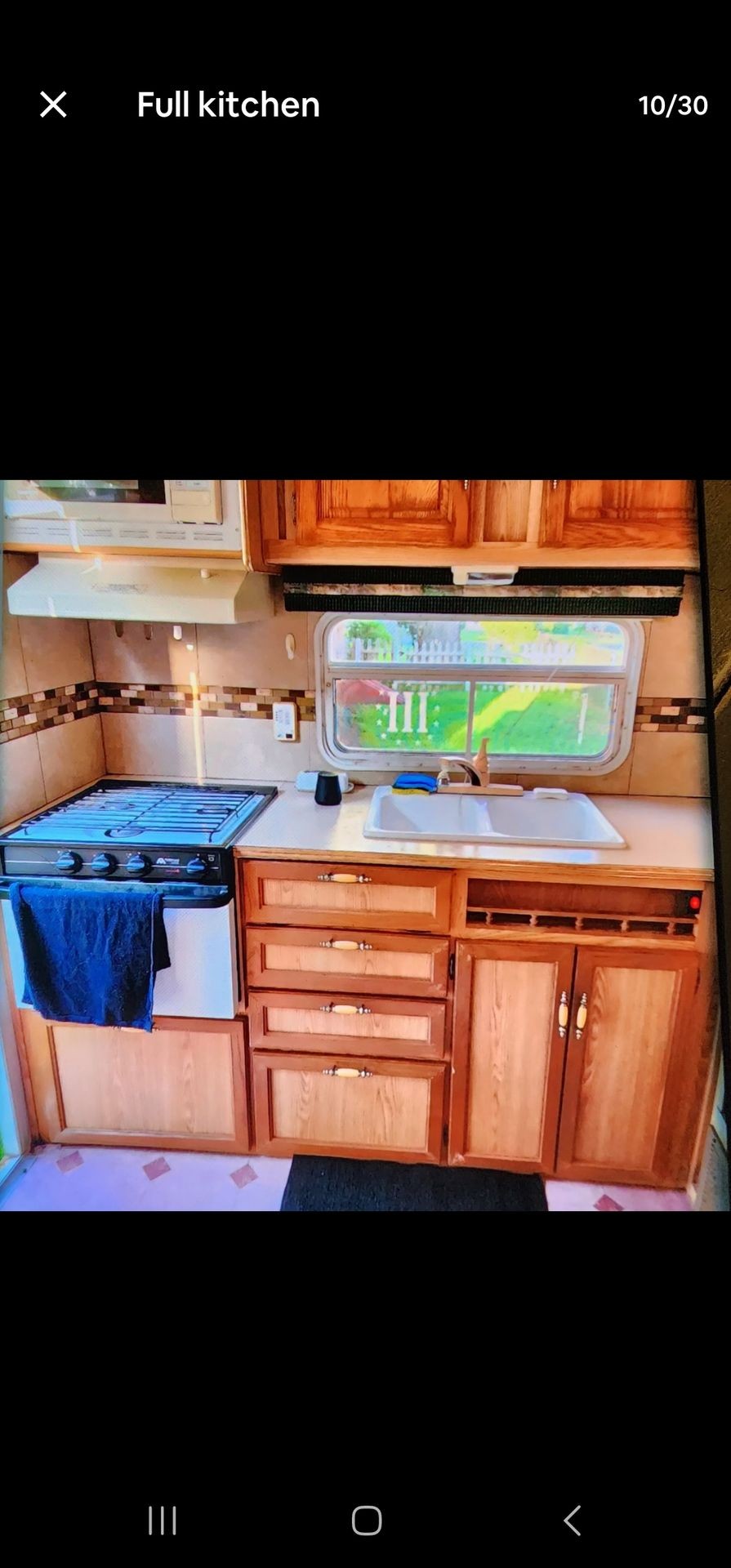 New Kitchen in this little Cozy RV